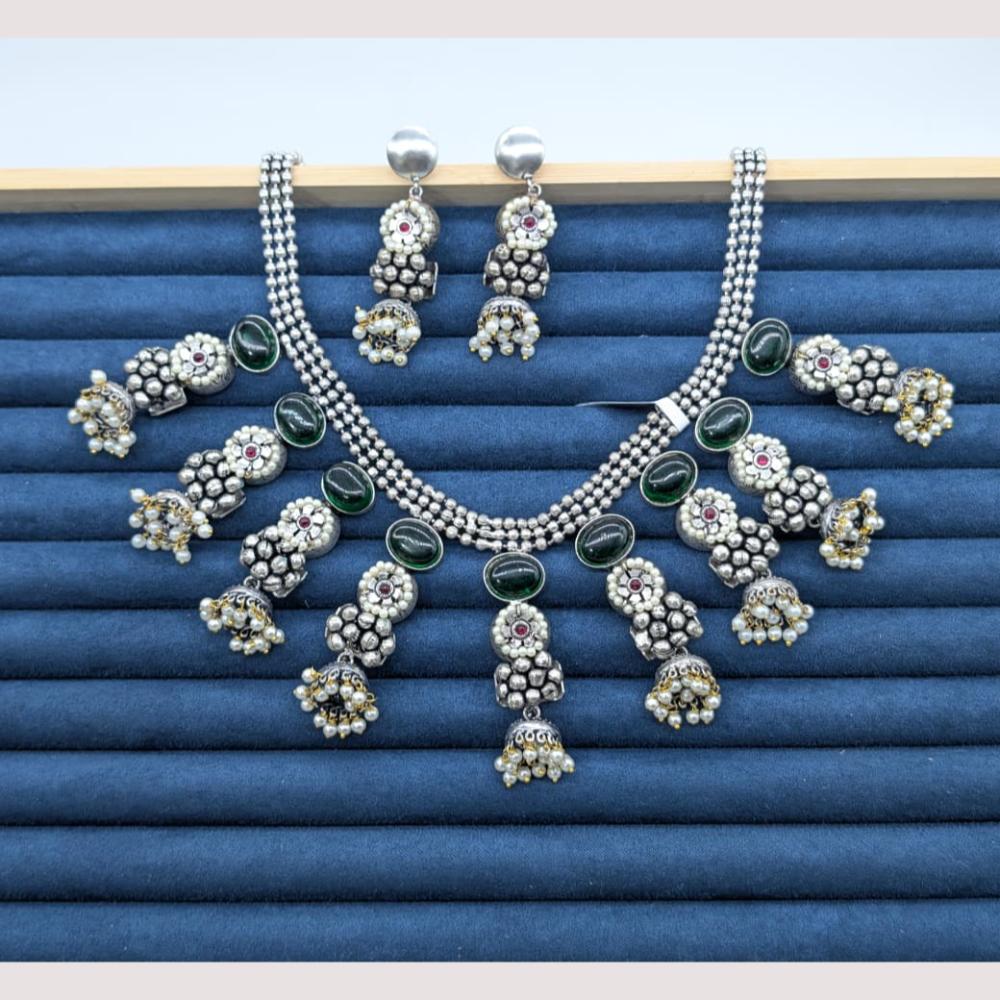 Manisha Jewellery Traditional Elegance Pota Stone Necklace Set