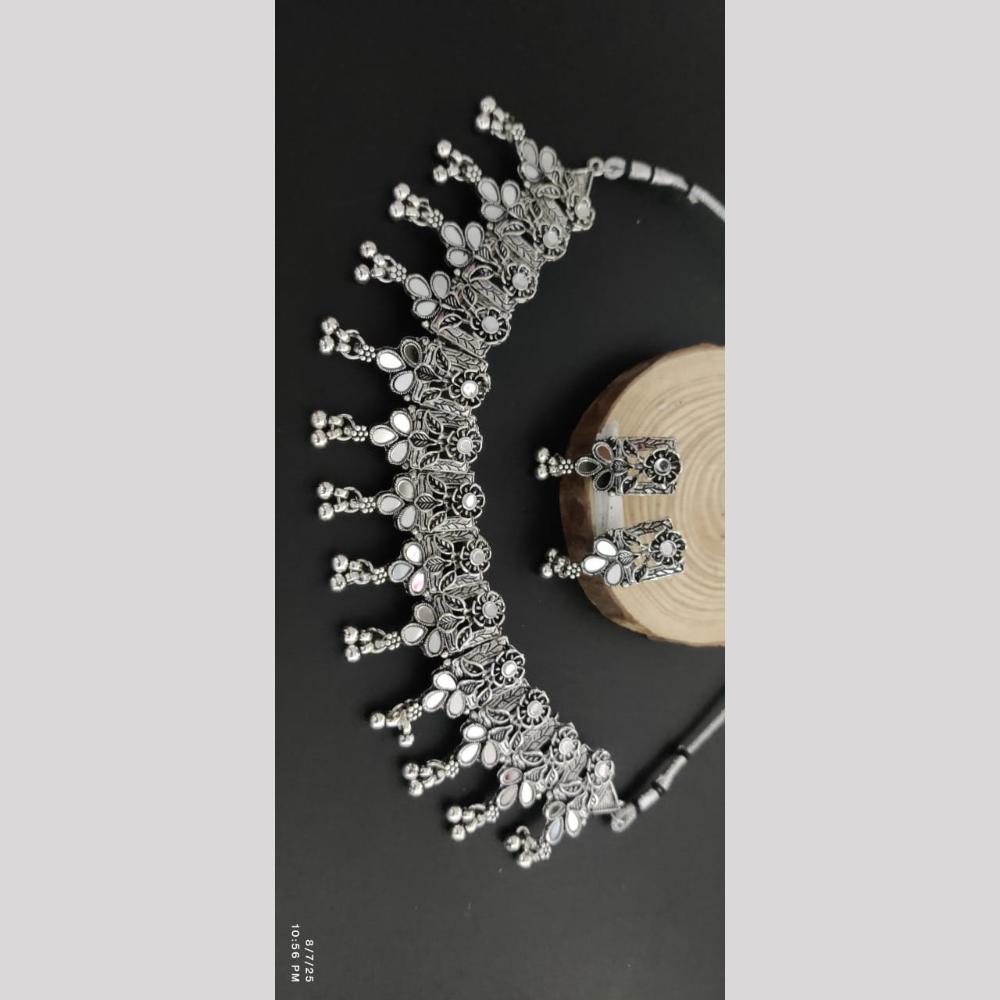 Manisha Jewellery Oxidised Plated  Necklace Set Perfect For Ethnic Outfits