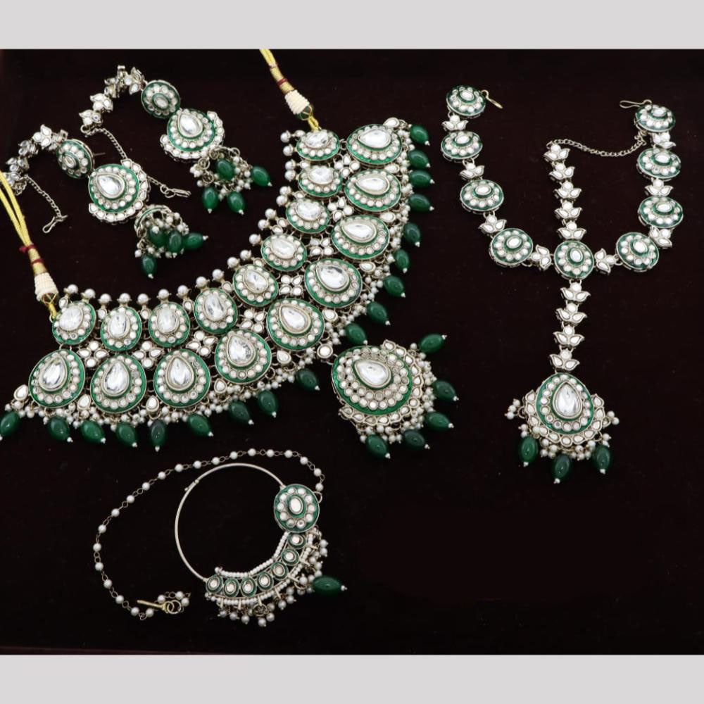 Manisha Jewellery Elegant Kundan And Meenakari Beaded Necklace Set Perfect For Semi Bridal And Festive Looks
