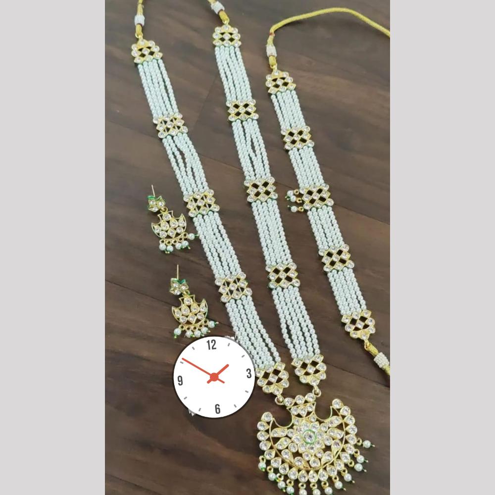 Manisha Jewellery Elegant Crystal Stone And Pearl Matching Set Perfect For Festive Events And Gifting