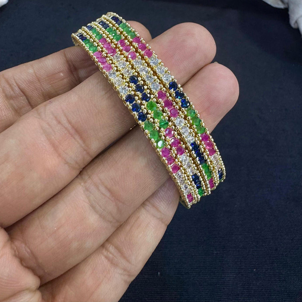 Manisha Jewellery Luxury Crystal Stone Bangles Set for Special Occasions