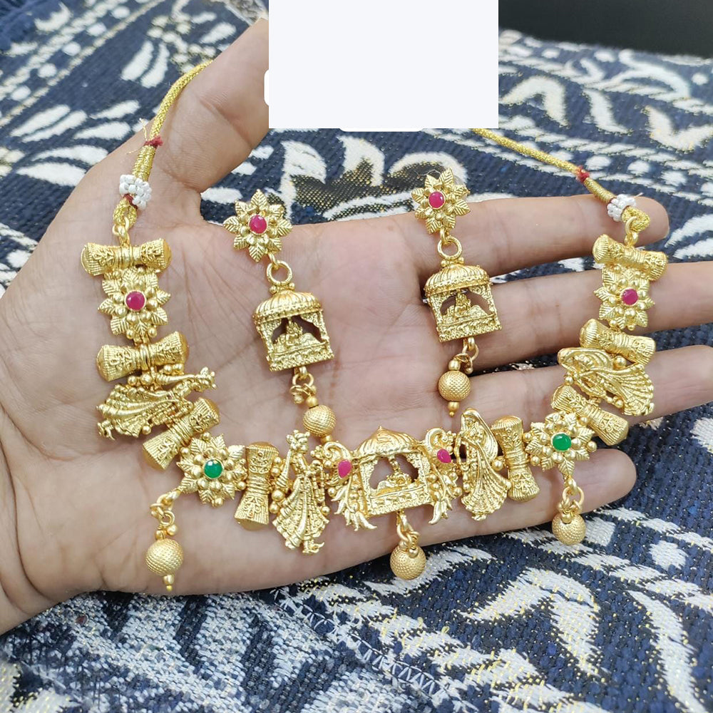 Manisha Jewellery Exquisite Pota Stone and Pearl Necklace Set for Cultural Functions