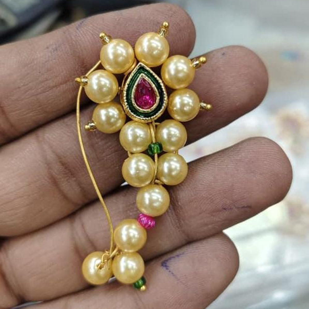 Manisha Jewellery Royal Heritage Pota Stone And Pearl Double Necklace Set