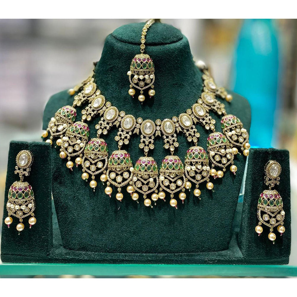 Manisha Jewellery Royal Polki Kundan Stone And Beads Necklace Set