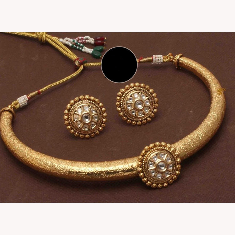 Manisha Jewellery Royal Pota Stone Designer Necklace Set