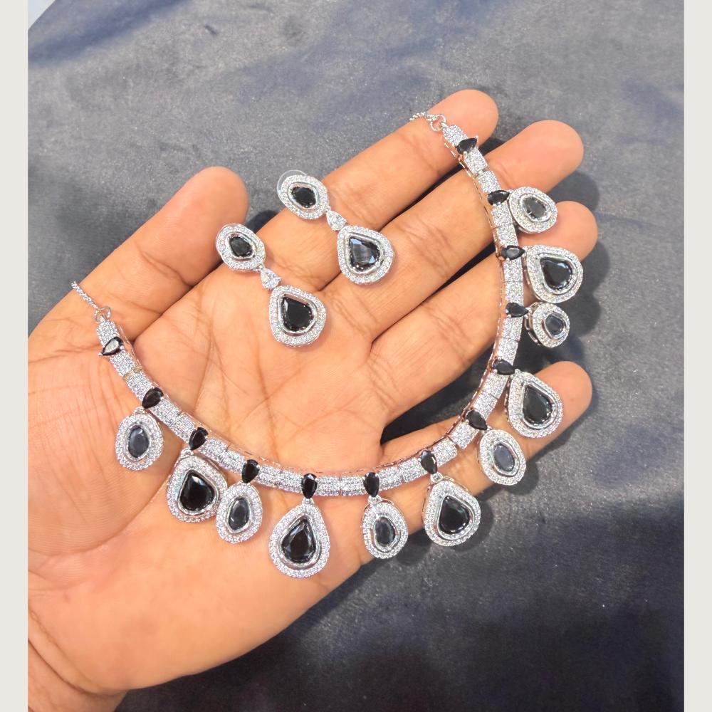 Manisha Jewellery Premium American Diamond Designer Necklace Set