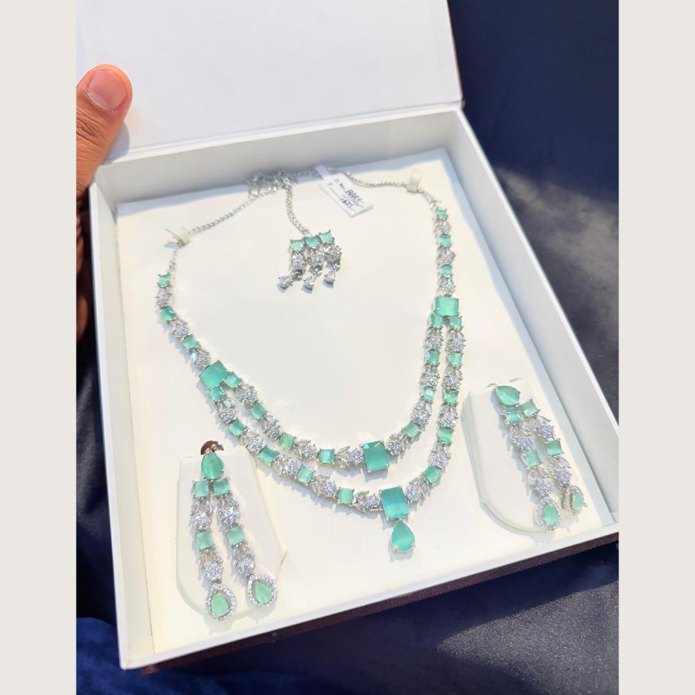 Manisha Jewellery Premium American Diamond Designer Necklace Set