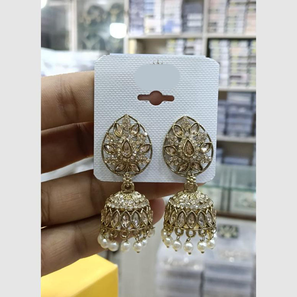 Manisha Jewellery Stylish Kundan Stone And Pearl Jhumki Earrings