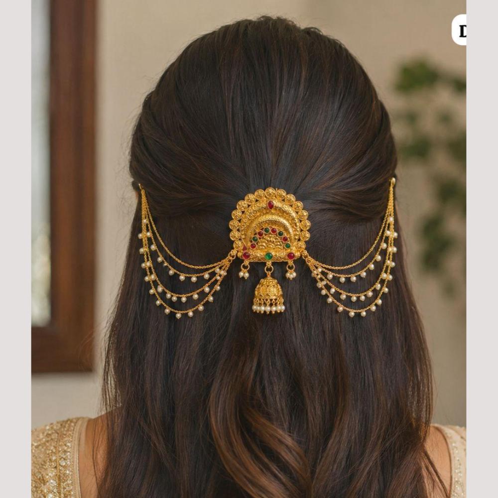 Manisha Jewellery Elegant Pota Stone Hair Pins For Bridal , Festive