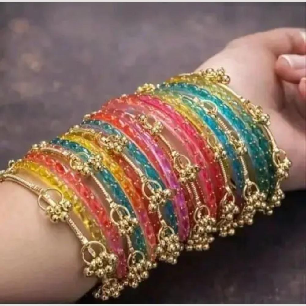 Manisha Jewellery Ethnic Raindrop Kashmiri Glass Bangles Set