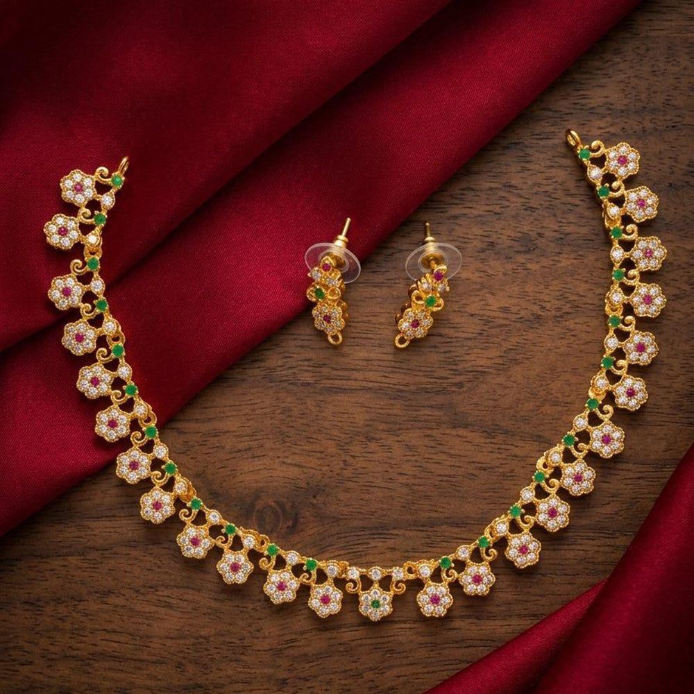 Manisha Jewellery Royal Austrian Stone Designer Necklace Set