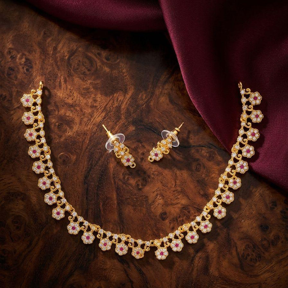 Manisha Jewellery Royal Austrian Stone Designer Necklace Set