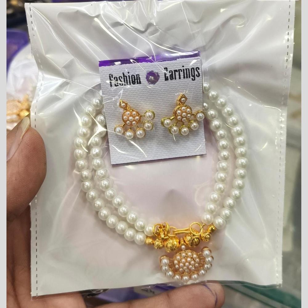 Manisha Jewellery Austrian Stone And Beads Kids Necklace Set