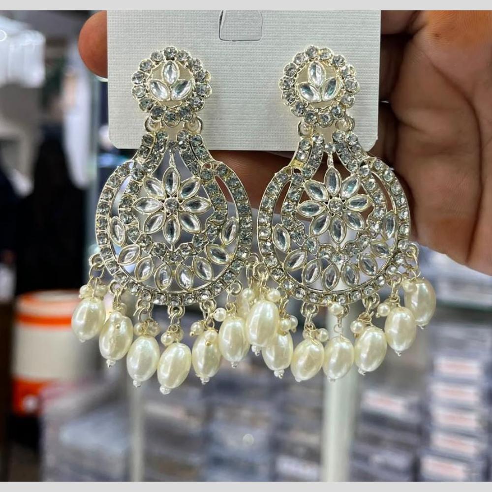 Manisha Jewellery Kundan Stone Pearl And Beads Dangler Earrings