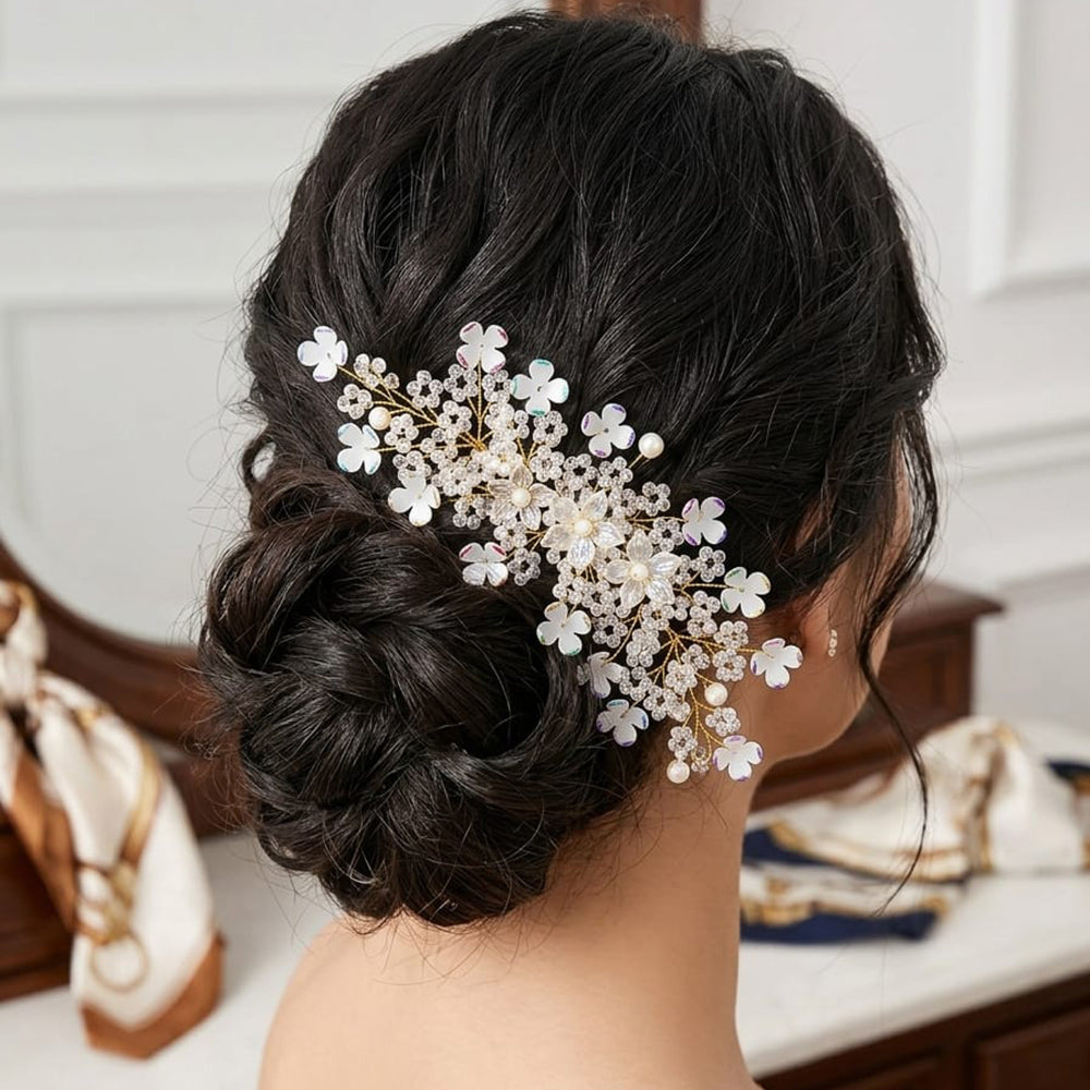 Manisha Jewellery Floral And Beads Hair Decoration Accessories