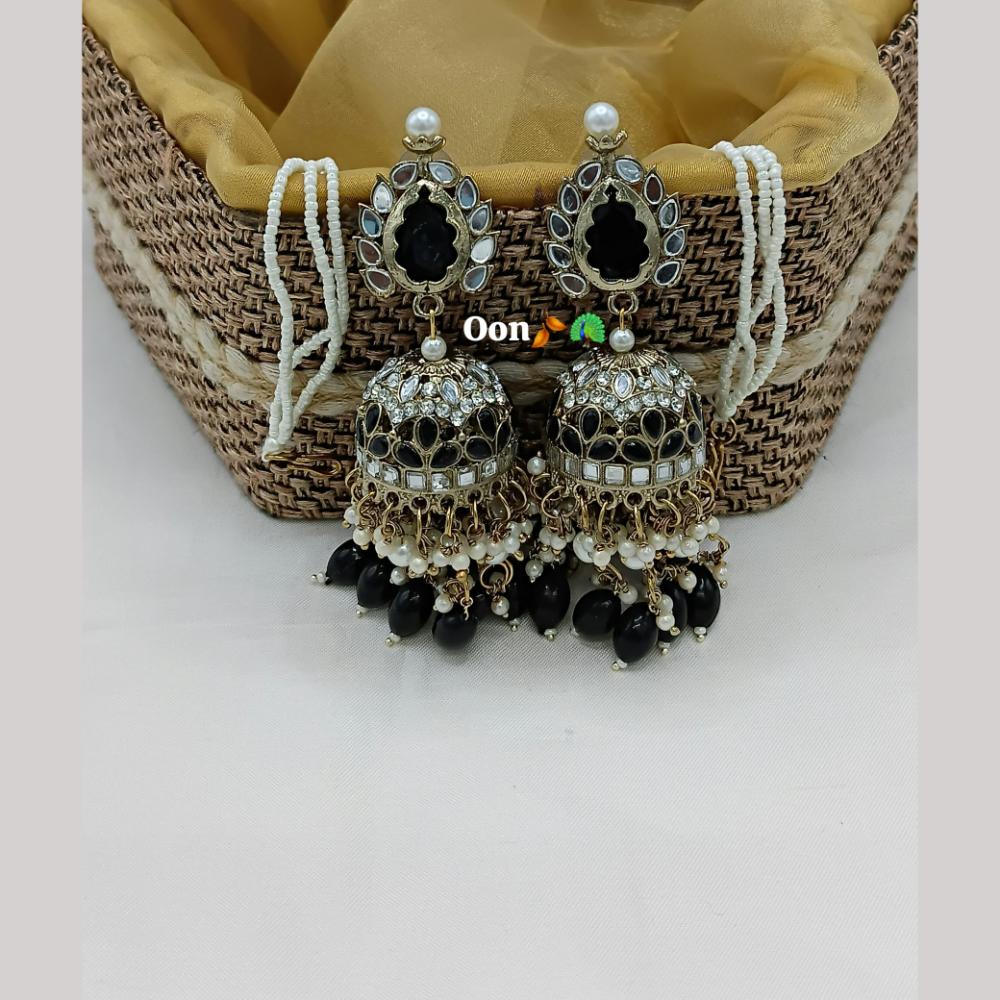 Lucentarts Jewellery Gold Plated Mirror And Pearl Jhumki Earrings