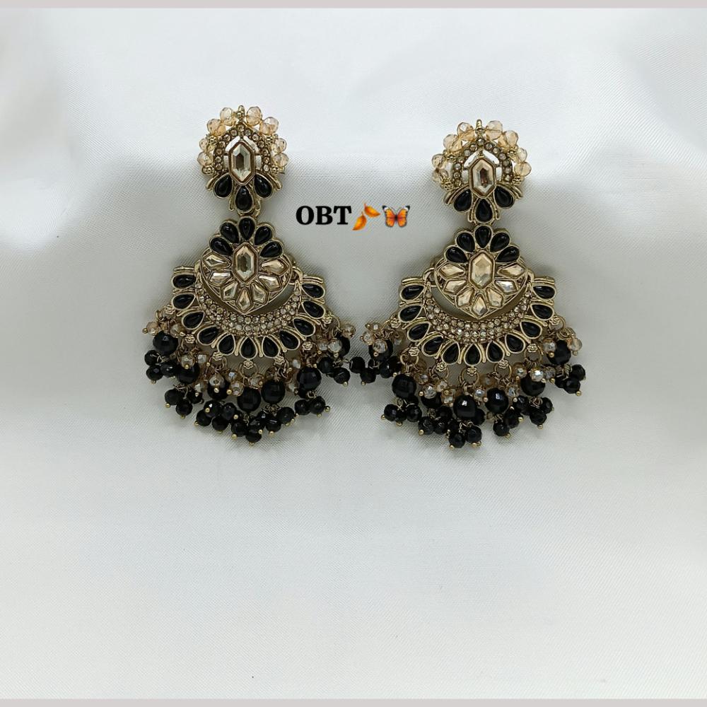 Lucentarts Jewellery Gold Plated Crystal And Austrian Stone Beads Dangler Earrings