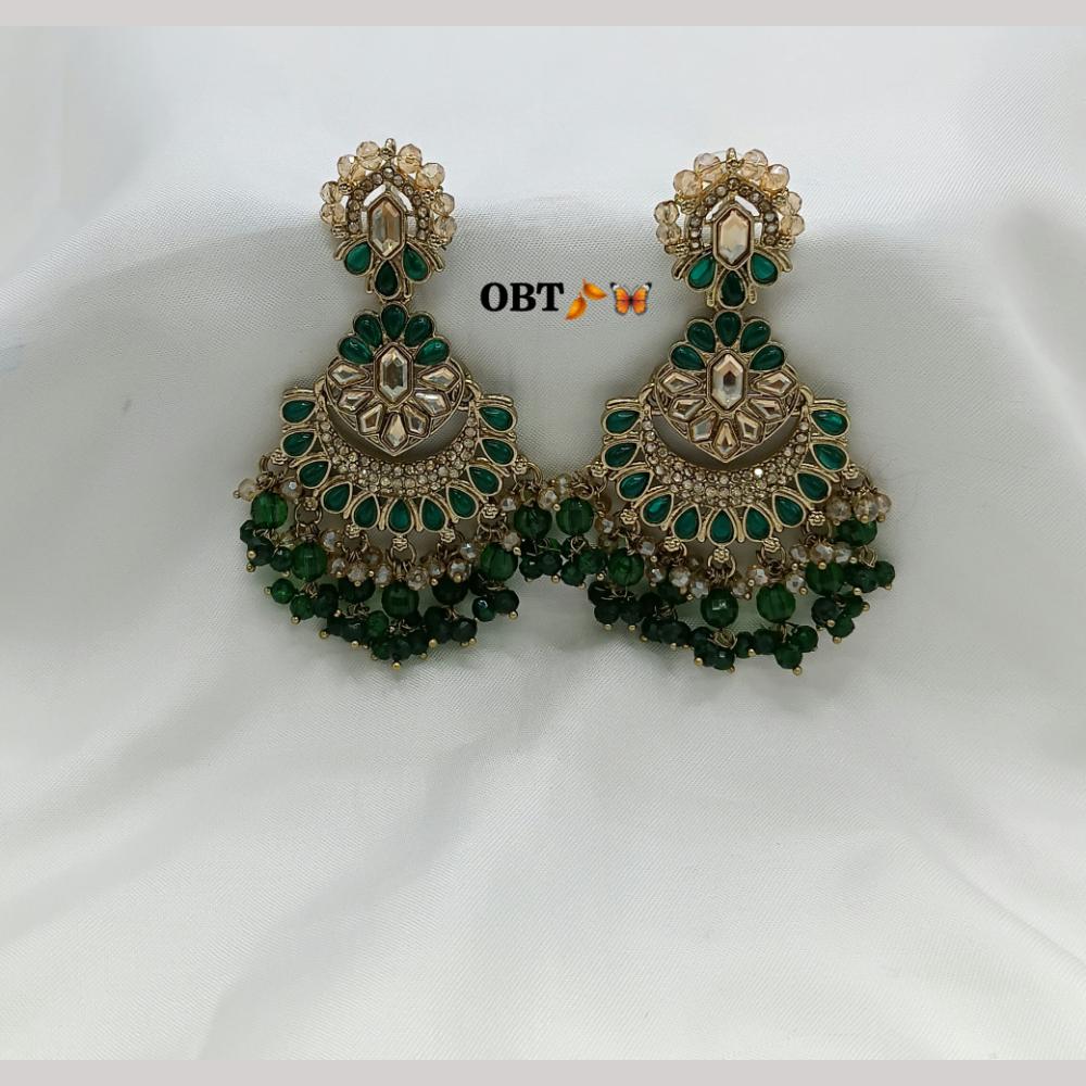 Lucentarts Jewellery Gold Plated Crystal And Austrian Stone Beads Dangler Earrings