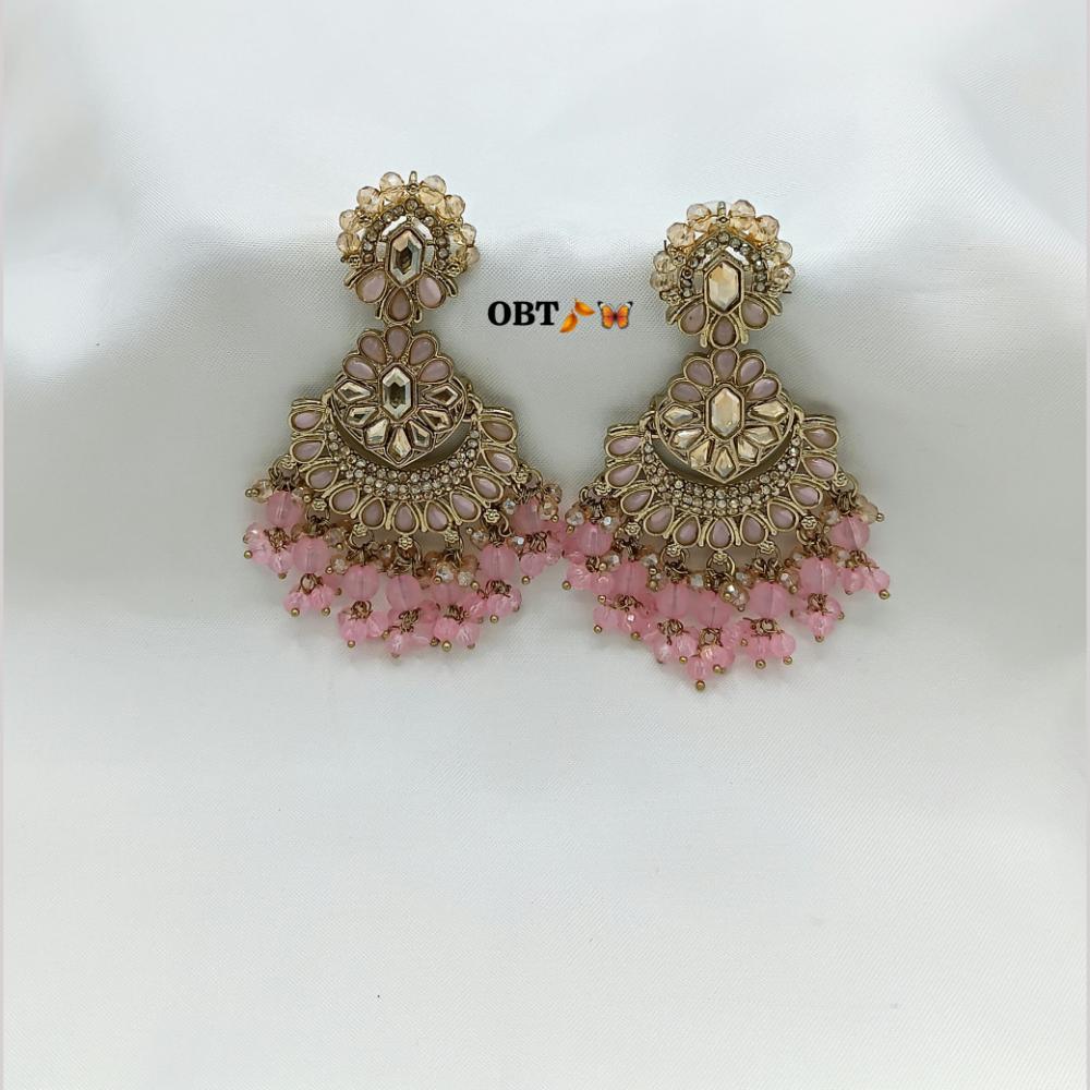 Lucentarts Jewellery Gold Plated Crystal And Austrian Stone Beads Dangler Earrings