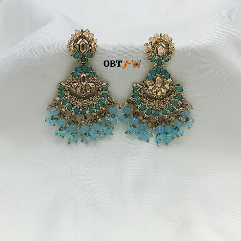 Lucentarts Jewellery Gold Plated Crystal And Austrian Stone Beads Dangler Earrings