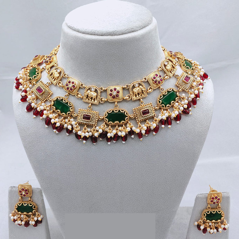 Lucentarts Jewellery Classic Pota And Beads Pearl Necklace Set