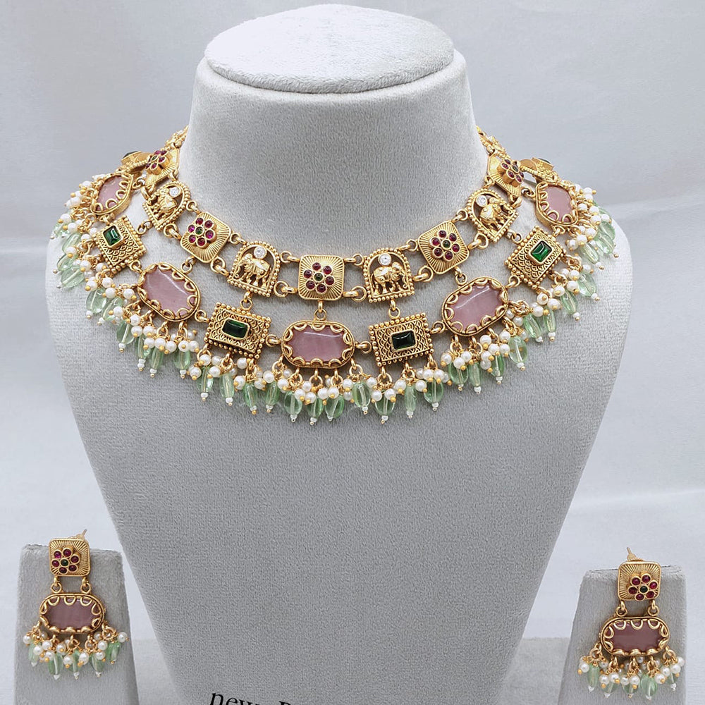 Lucentarts Jewellery Classic Pota And Beads Pearl Necklace Set