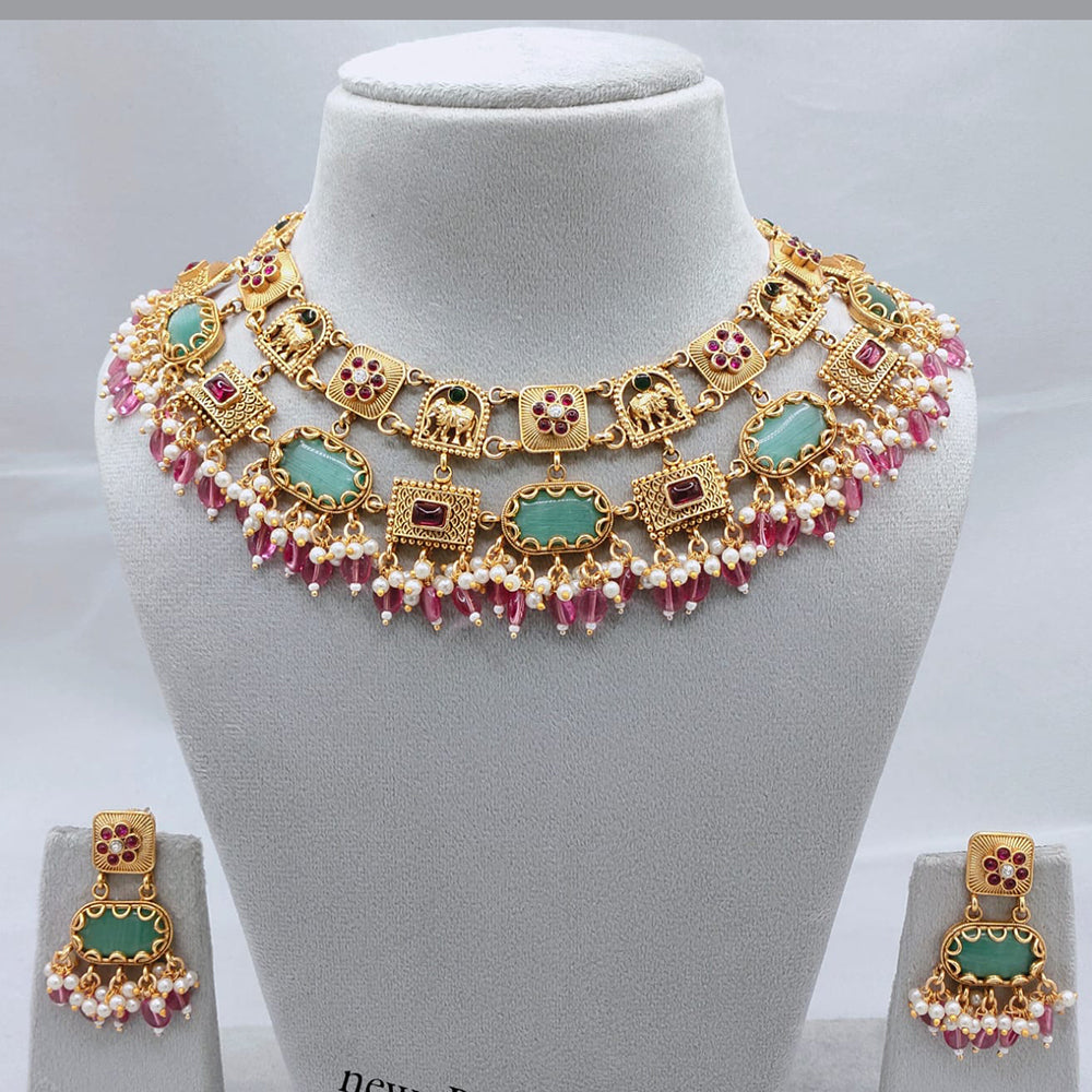 Lucentarts Jewellery Classic Pota And Beads Pearl Necklace Set