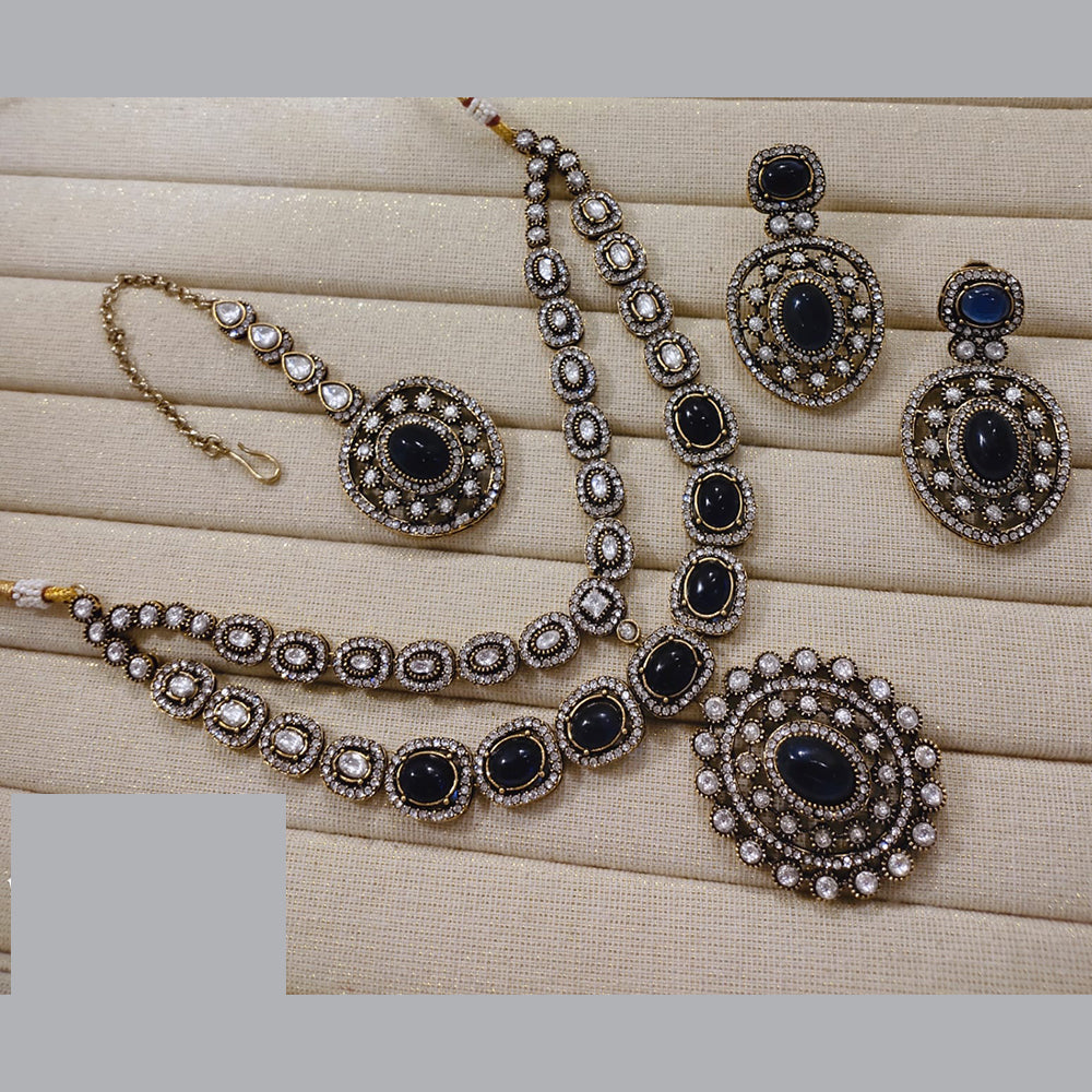 Lucentarts Jewellery Festive Pota And Austrian Beads Pearl Necklace Set