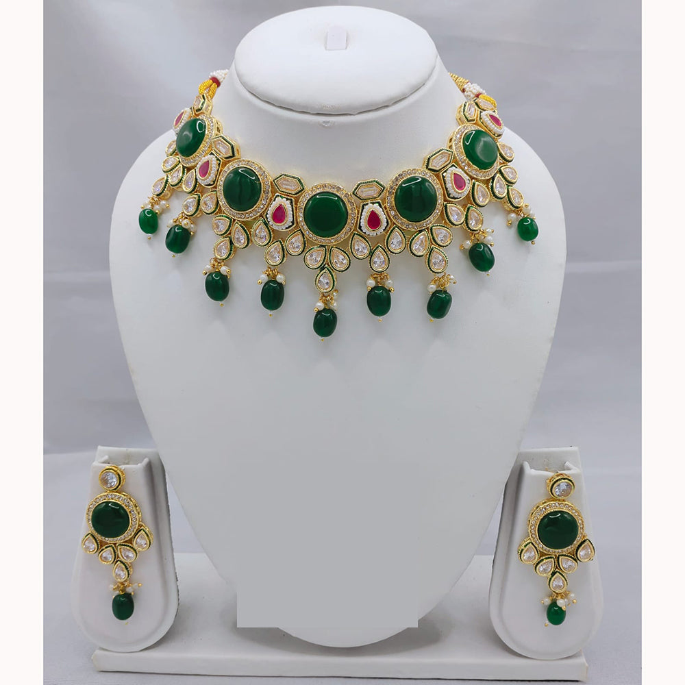 Lucentarts Jewellery Stunning Pota Stone And Crystal Beads Necklace Set