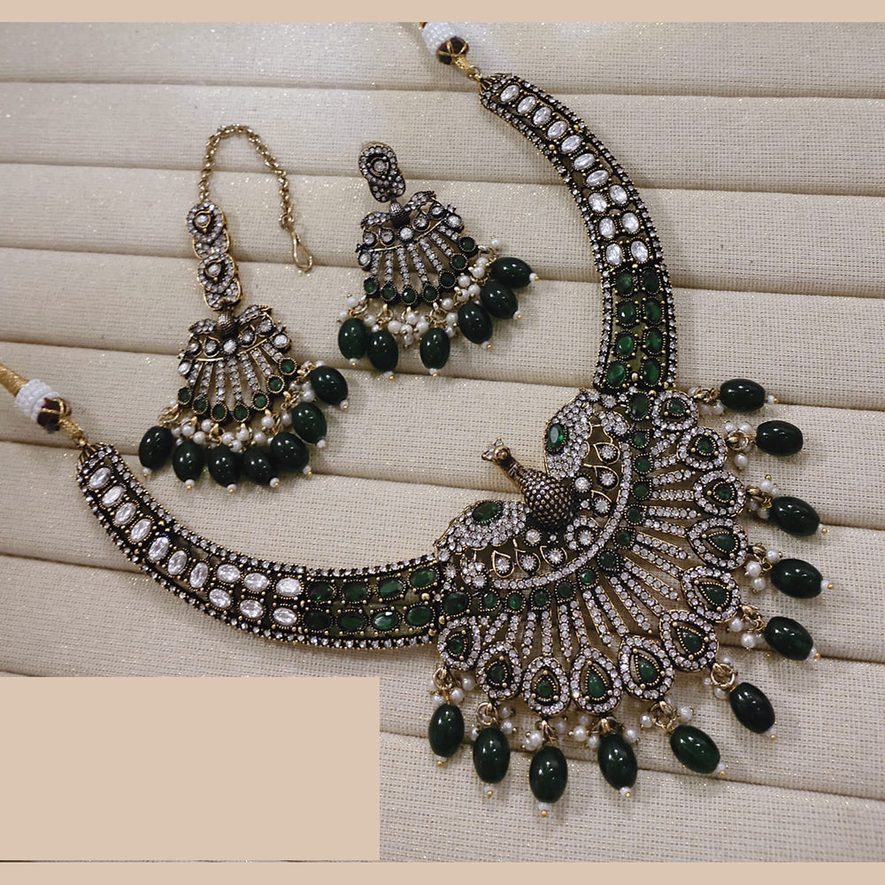 Lucentarts Jewellery Festive Pota And Austrian Beads Pearl Necklace Set