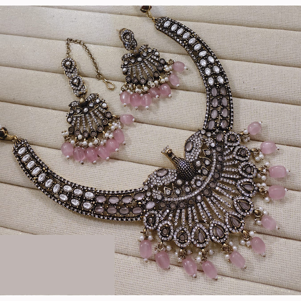 Lucentarts Jewellery Festive Pota And Austrian Beads Pearl Necklace Set