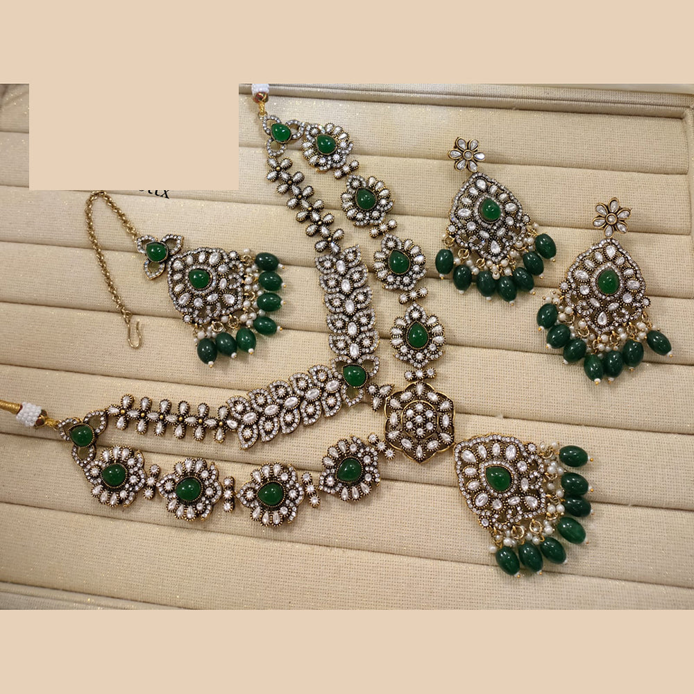 Lucentarts Jewellery Festive Pota And Austrian Beads Pearl Necklace Set