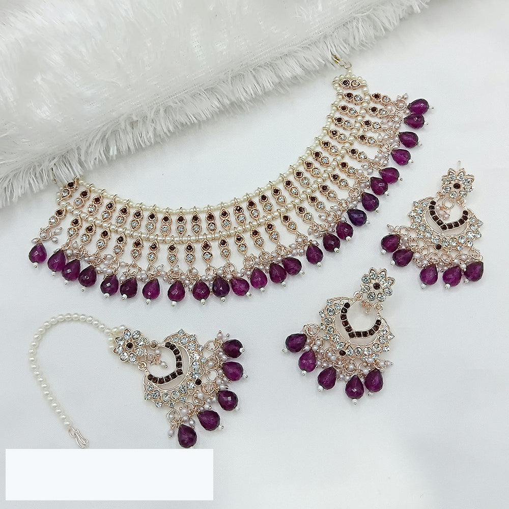 Lucentarts Jewellery Premium Fashion Necklace Beads And Austrain Stone Jewelery Set