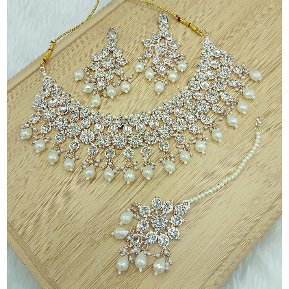 Lucentarts Jewellery Heritage Style Pota Austrian Stone Beaded Choker Necklace Set
