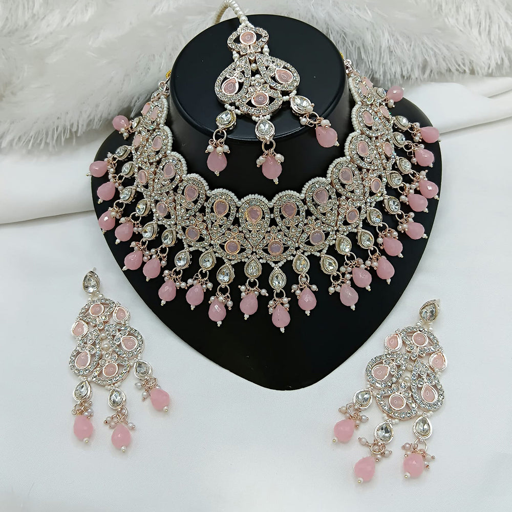 Lucentarts Jewellery Heritage Style Pota Austrian Stone Beaded Choker Necklace Set