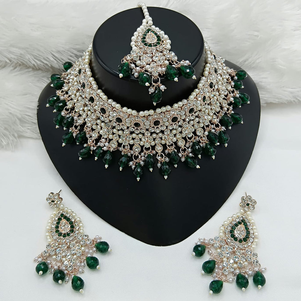 Lucentarts Jewellery Heritage Style Pota Austrian Stone Beaded Choker Necklace Set