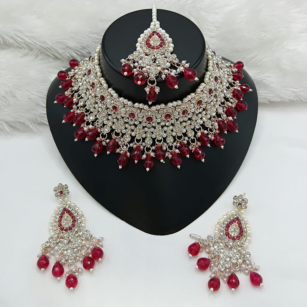 Lucentarts Jewellery Heritage Style Pota Austrian Stone Beaded Choker Necklace Set