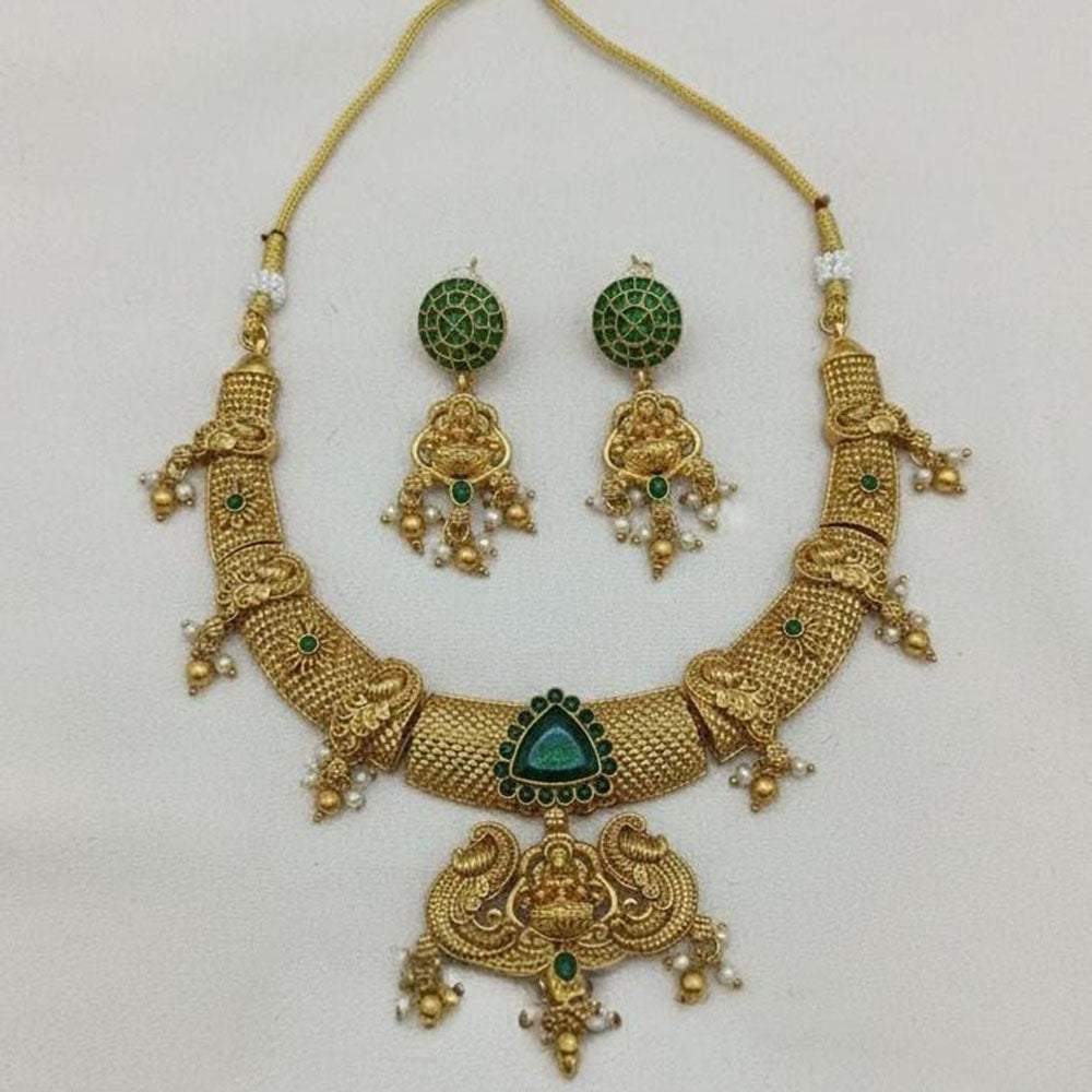 Lucentarts Jewellery Classic South Temple Pota Stone Pearl Necklace Set