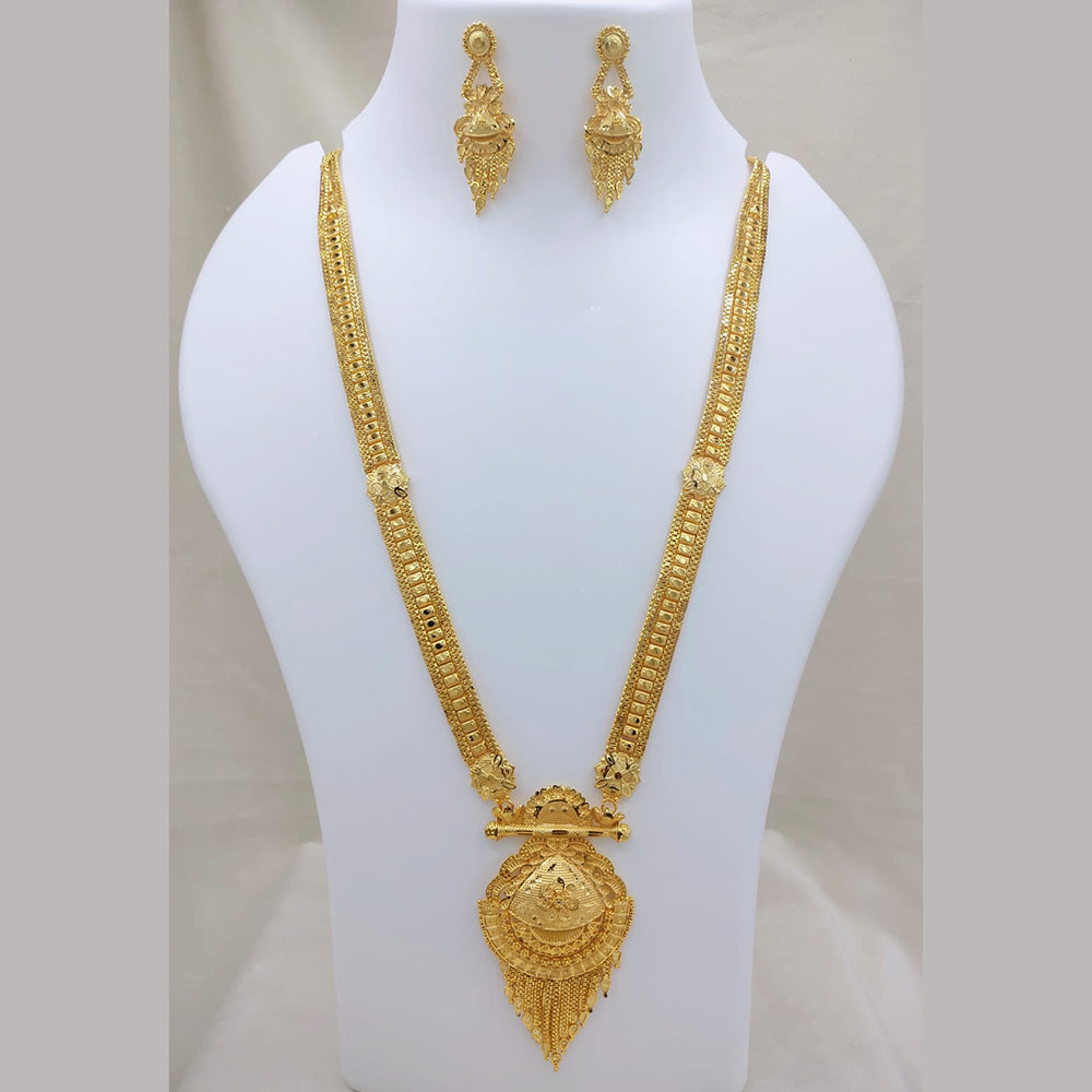 Lucentarts Jewellery Gold Forming Long Necklace Set