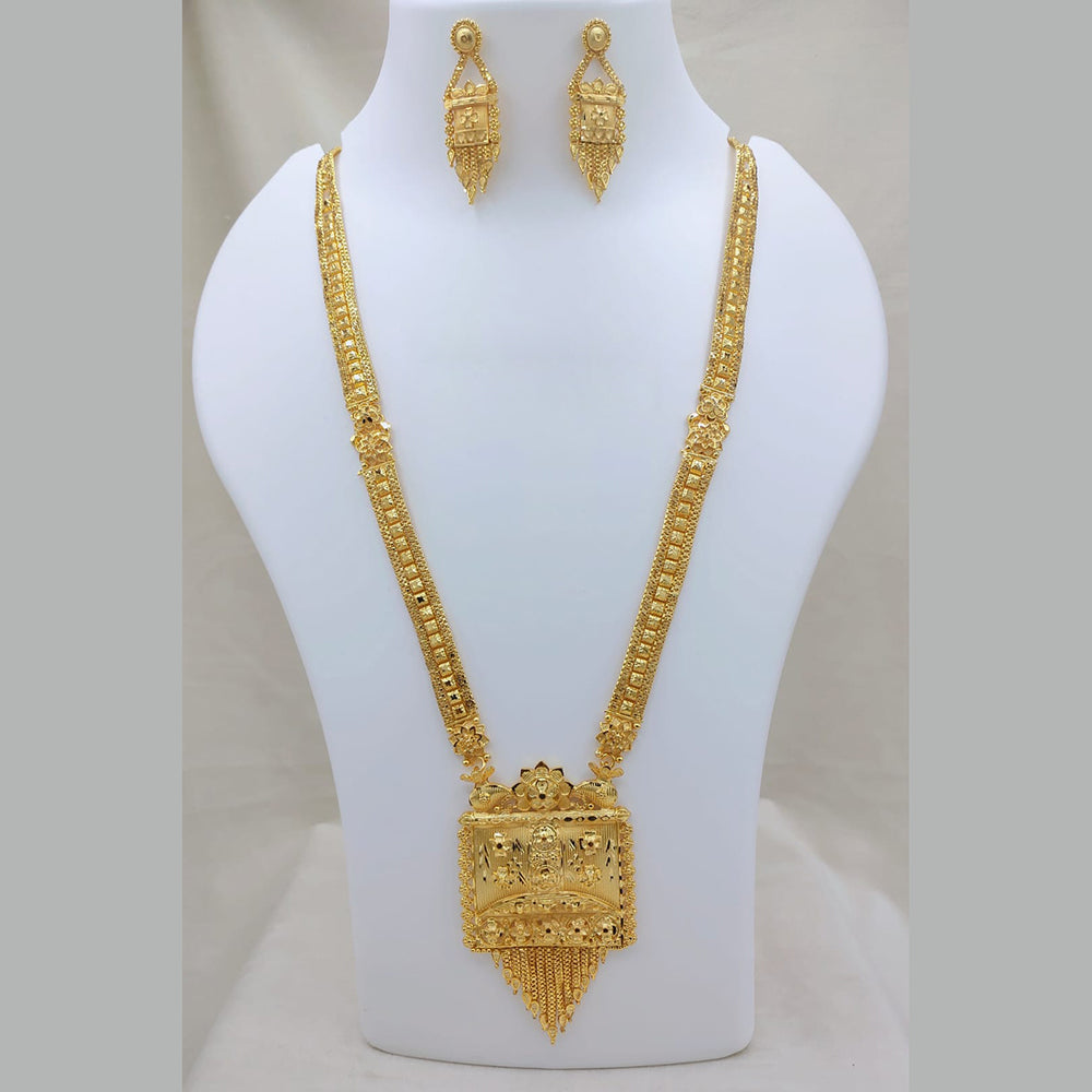 Lucentarts Jewellery Gold Forming Long Necklace Set
