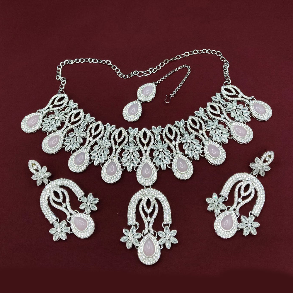 Lucentarts Jewellery Classic Crystal Stone Necklace Set