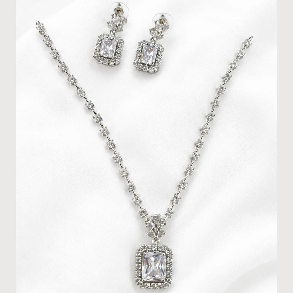 Lucentarts Jewellery Crystal Stone And Austrian Stone Necklace Set