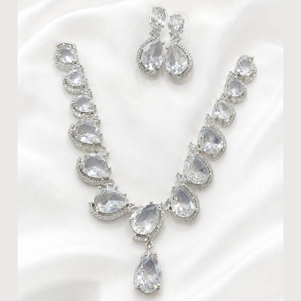 Lucentarts Jewellery Crystal Stone And Austrian Stone Necklace Set