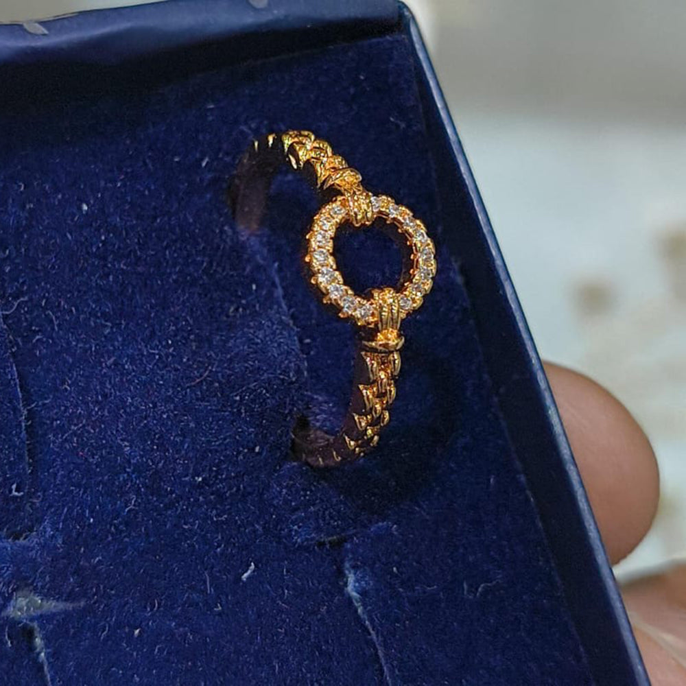 Lucentarts Jewellery Gold Plated Austrian Stone Ring