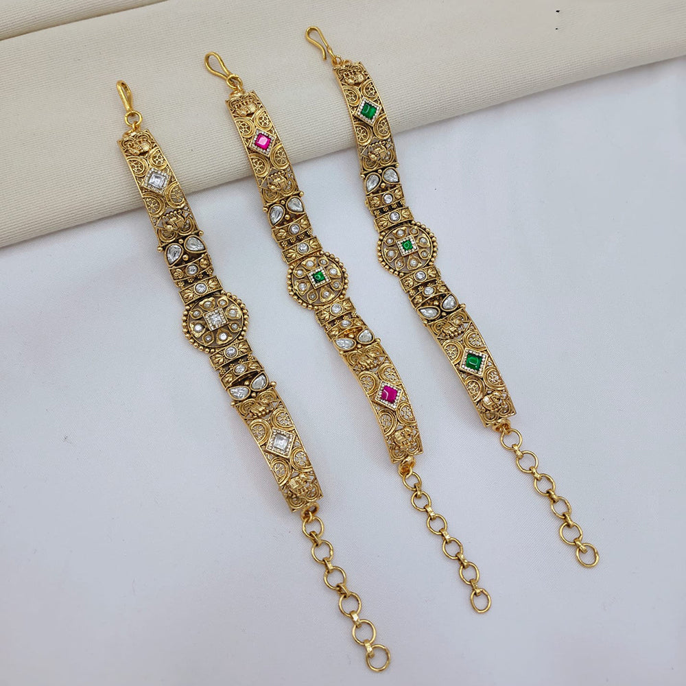 Lucentarts Jewellery Elegant Ethnic Pota Stone Adjustable Bracelet