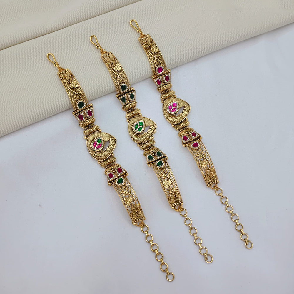 Lucentarts Jewellery Elegant Ethnic Pota Stone Adjustable Bracelet