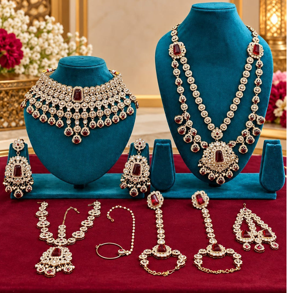 Lucentarts Jewellery Austrian Stone And Beads Bridal Jewellery Set