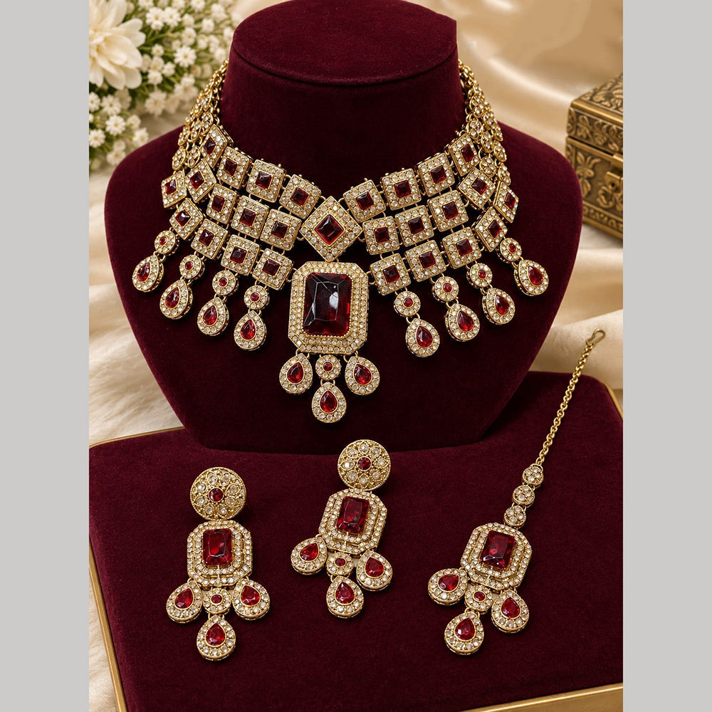 Lucentarts Jewellery Royal Austrian Stone Choker Necklace Set