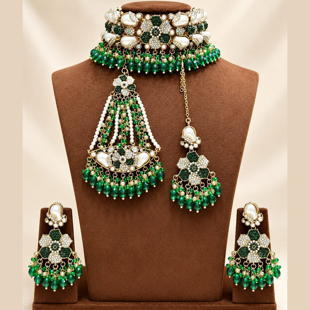 Lucentarts Jewellery Beautiful Turkish Design Austrian Stone Beads Choker Necklace Set