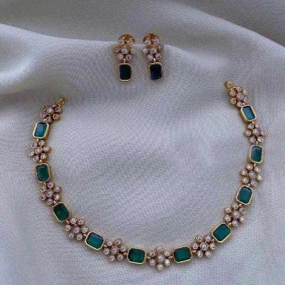 Sai Fashion Gold Plated Austrian Stone Necklace Set